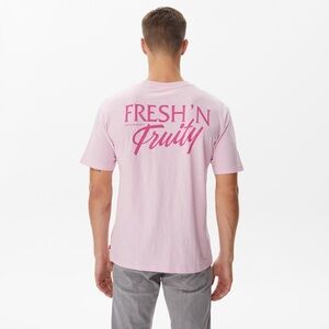Scotch & Soda Fresh N Fruity Pink Graphic T-Shirt Mens Medium
